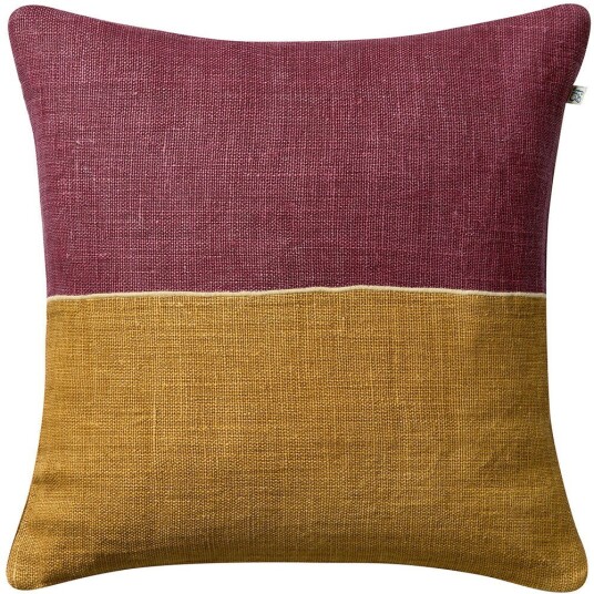 Chhatwal & Jonsson Amol putetrekk 50 x 50 cm Ruby masala yellow