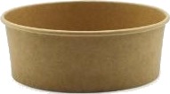 Salatskål Rund 1300 Ml Ø 185X70 Mm Pe Belagt Brun,6 Ps X 50 Stk/Krt