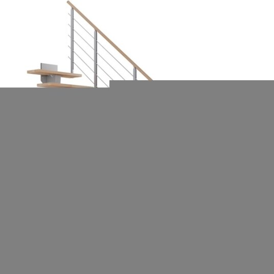 Dolle Dubai Rett Trapp Pearl Grey design oljet Bøk 80 11 Loddrett Høyde 204 252cm