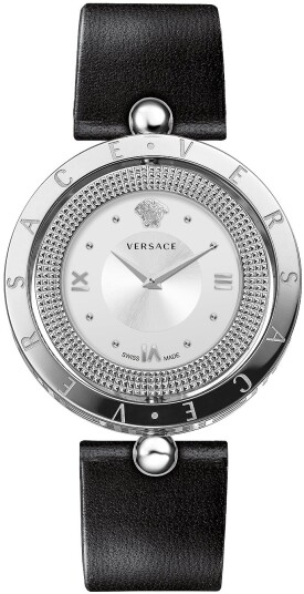 Versace Dameklokke VE7900120 Eon Sølvfarget/Lær Ø34 mm