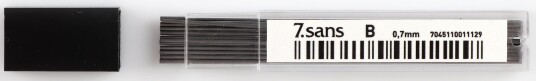 Blyantmine 7sans 0,7mm b grå 12 miner Blyantmine 7sans 0,7mm b grå 12 miner