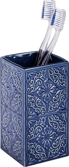 Wenko Oppbevaringsboks For Tannbørster Cordoba Dark Blue Wenko Oppbevaringsboks For Tannbørster Cordoba Dark Blue