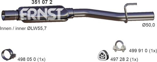 Midtre lydpotte ERNST 351072 Midtre lydpotte ERNST 351072