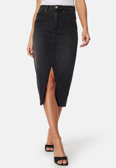 VERO MODA Vmveri High Rise calf denim skirt Black S