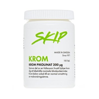 SKIP Krom 200mg 100 tabletter SKIP Krom 200mg 100 tabletter