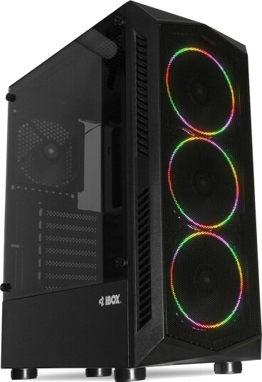 iBox Lupus 27 RGB Midi Tower ATX Micro-ATX Svart iBox Lupus 27 RGB Midi Tower ATX Micro-ATX Svart