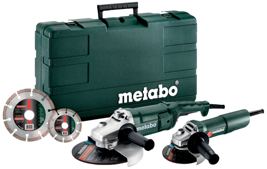 Metabo WE2200 230 + W750 125 Vinkelsliper sett med 2 skiver