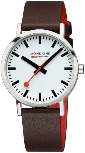 Mondaine Dameklokke A658.30323.11SBGV Classic Hvit/Lær Ø30 mm