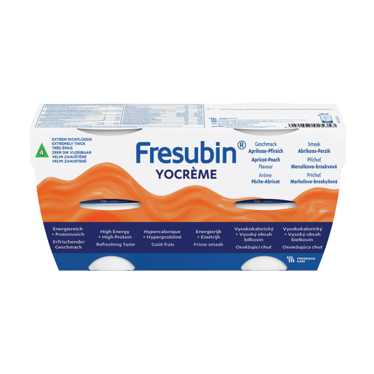 Fresubin YoCrème Næringskrem Aprikos/fersken 4x125 ml Fresubin YoCrème Næringskrem Aprikos/fersken 4x125 ml