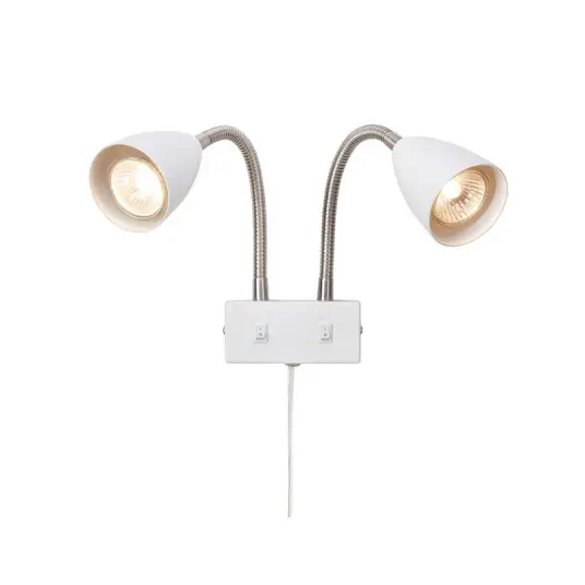 Markslöjd Ciro 2 Vegglampe White/Steel