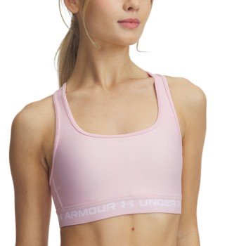 Under Armour BH Mid Crossback Sport Bra Rosa/Hvit polyester Small Dame