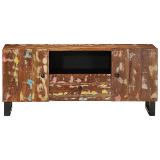TV benk 105x33,5x46 cm gjenvunnet heltre og konstruert tre TV benk 105x33,5x46 cm gjenvunnet heltre og konstruert tre
