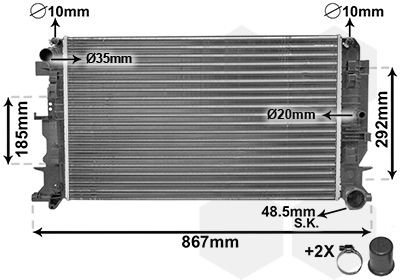Radiator VAN WEZEL 58002271