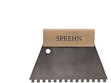 Sprehn Tandspartel 125X170mm - 4X4mm Tænder, Bruges Ved Påføring Af Bl.A Fliseklæb Mm.