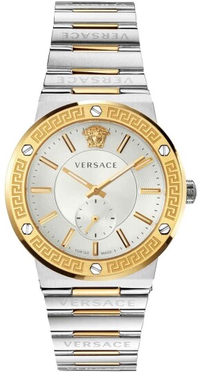 Versace Dameklokke VEVI00320 Greca Logo Sølvfarget/Stål Ø41 mm
