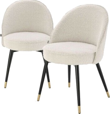 Cooper Dining Chair Bouclé Cream Set of 2 Cooper Dining Chair Bouclé Cream Set of 2