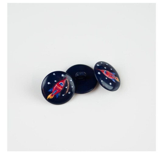 Rakett barneknapp 18mm Rakett barneknapp 18mm