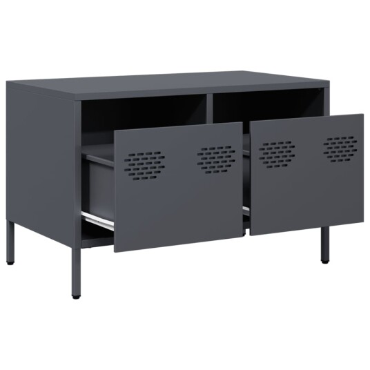  TV-benk antrasitt 68x39x43,5 cm kaldvalset stål 8721102929915