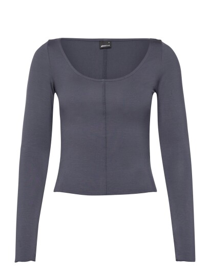 Gina Tricot Soft Layering Yoga Top Grey XL