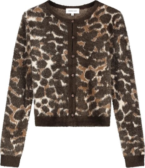Fabienne Chapot Henry Leopard Cardigan   TOFFEE/CAMEL CLUB   M