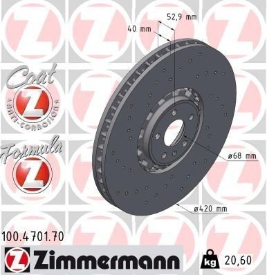 ZIMMERMANN 100.4701.70 Bremseskive