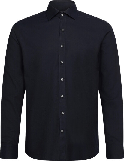 Oscar Jacobson Reg Fit Cut Away Brushed Flannel Navy 38