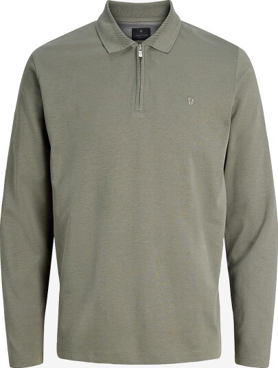 Jack & Jones Langermet pologenser Jprblaethan Ls Zip Polo Grå