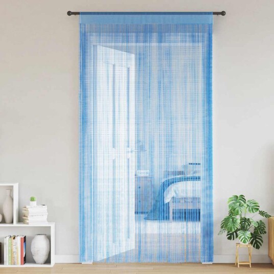 Trådgardiner 2 stk lyseblå 140x250 cm 8721158550620