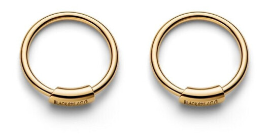 Maria Black Basic 8 Hoops Øredobber Gull  female