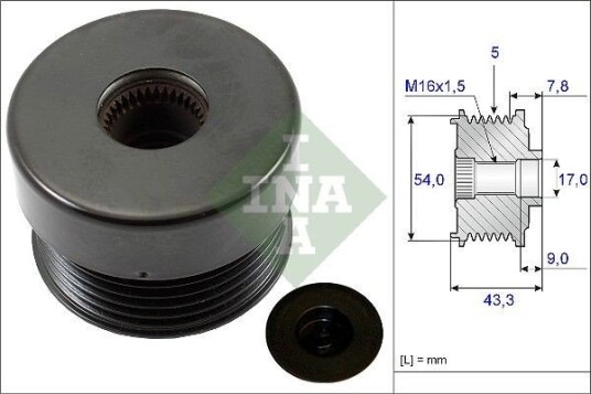 Dynamo remhjul INA 535 0172 10