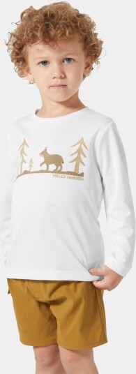 Helly Hansen HH Tech Graphic Long Sleeve Top Barn Hvit 110/5 Hvit110/5 Helly Hansen HH Tech Graphic Long Sleeve Top Barn Hvit 110/5 Hvit110/5