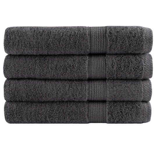  Premium håndklær SOLUND 4 stk antrasitt 100x200 cm 600gsm