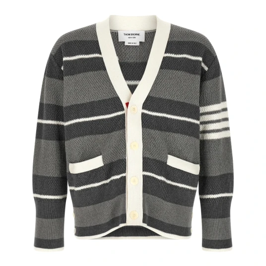Thom Browne Herre Strikkevarer Grå L, Thom Browne Herre Strikkevarer Grå L,