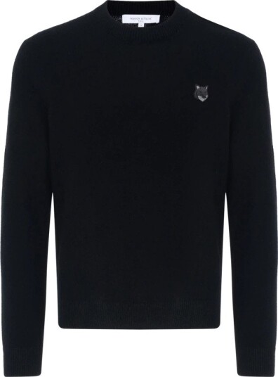 Maison Kitsuné Herre Strikkevarer Svart L,
