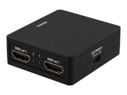 Deltaco HDMI Splitter 1x til 2x HDMI 6,75 Gbit/s for Video og Lyd