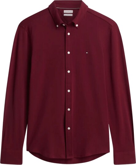 Tommy Hilfiger Knitted Shirt Sf   Burgundy   M
