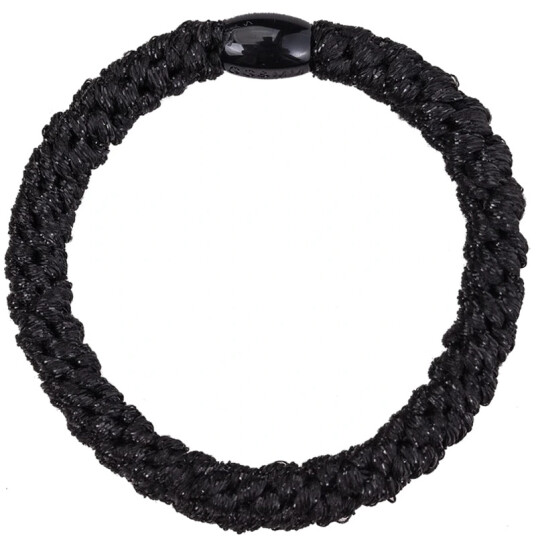 By Stær BRAIDED Hairtie Glitter Black