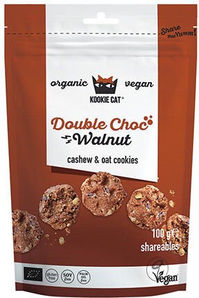 Kookie Cat Dobbelt Choc Valnød Ø 100 gr Kookie Cat Dobbelt Choc Valnød Ø 100 gr