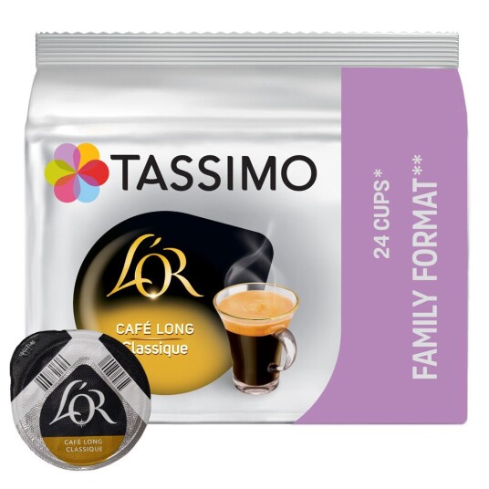 Tassimo L'OR Café Long Classique til Tassimo. 24 kapsler Tassimo L'OR Café Long Classique til Tassimo. 24 kapsler