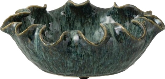 J Line Deco Tray Ronny Irr Clay Bl   Blue   W33CM