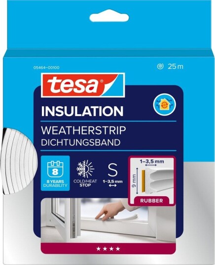 Tesa EPDM Tetningstape 25 m Hvit 9 mm x 4 mm - Maskintilbehør