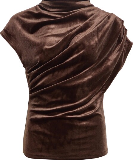Vila Vilivas S/L Top /Dc COFFEE BEAN XXL