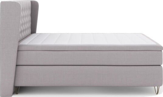 Select No 6 Komplett Sengepakke 180x200 Fast Memory/Pocket - Lysegrå/V-formede Metallben