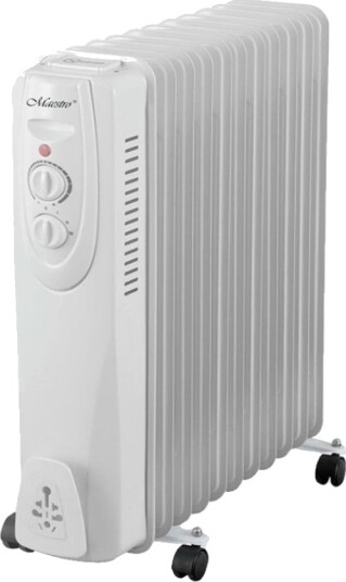 Maestro MR 950 Oljeradiator 2000W 11 ribber 3 varmetrinn Hvit Maestro MR 950 Oljeradiator 2000W 11 ribber 3 varmetrinn Hvit