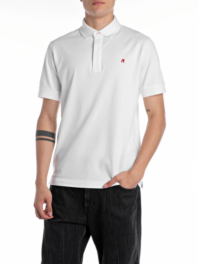 Replay Polo Tee Man Hvit XL Replay Polo Tee Man Hvit XL