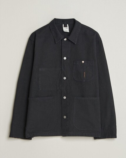 Nudie Jeans Howie Duck Canvas Chore Jacket Black