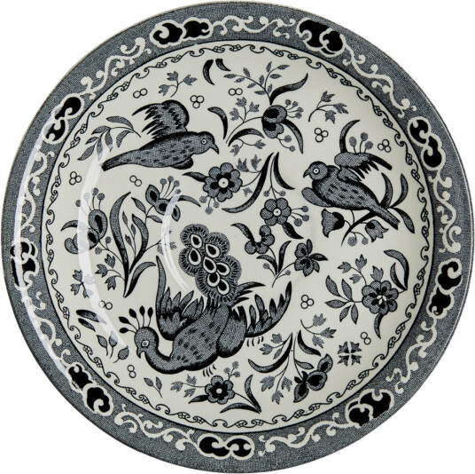 Burleigh Black Regal Peacock tekopp skål