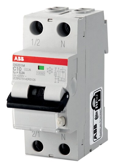 ABB 2CSR275180R1064 Jordfeilautomat 10 kA C karakteristikk type A DS201M C6 A30 Stikkontakter & kabler
