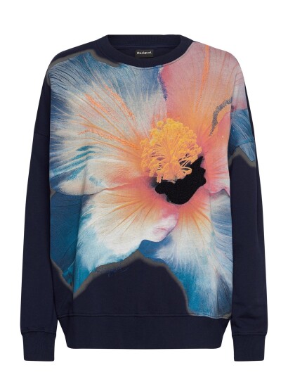 Desigual Sweat_Mia 3079 Vino Delavado L Navy XL