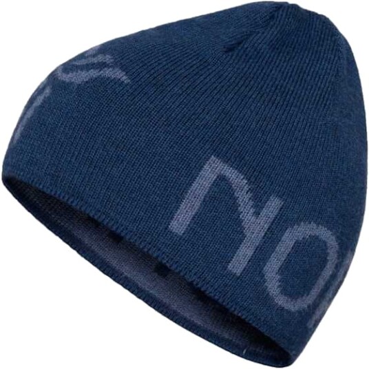 Norrøna /29 Merinoull Logo Beanie OneSize, Indigo Night Melange